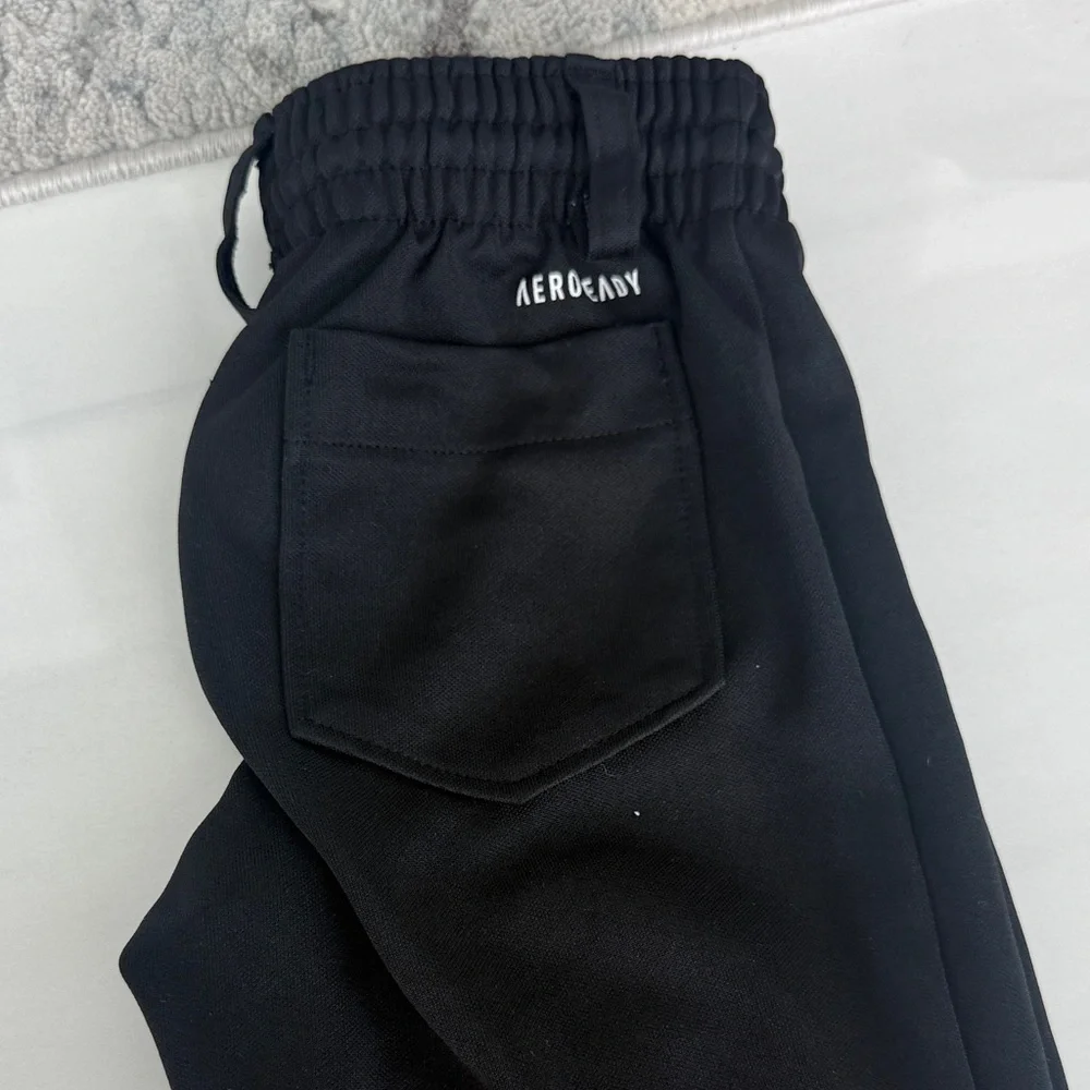 adidas Black Kids ⚾️ baseball Pants with White Logo